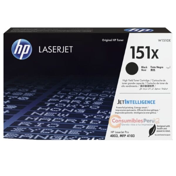 Cartucho de toner Original HP 151X Codigo W1510X  Capacidad 9.7000 Paginas