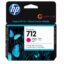 Cartucho de Tinta HP 712A color Cyan de codigo 3ED67A Original, con contenido de 29 ml