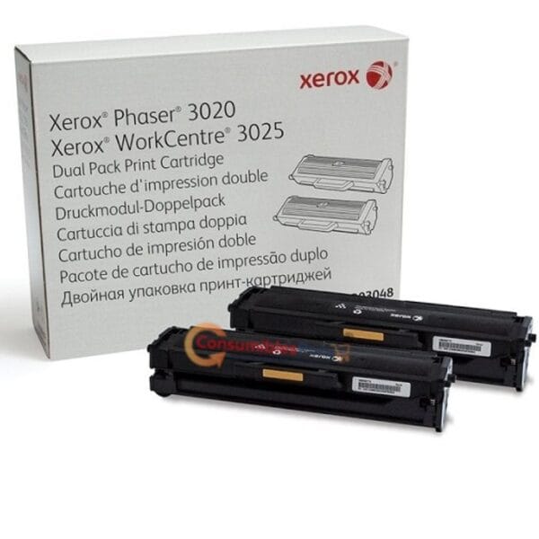 Cartucho de toner Xerox 3020 WC 3025 código 106R03048 Capacidad 3000 Paginas