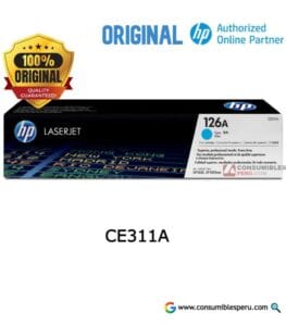 Toner HP 126A Cyan CE311A para CP1025 original 1,000 Paginas