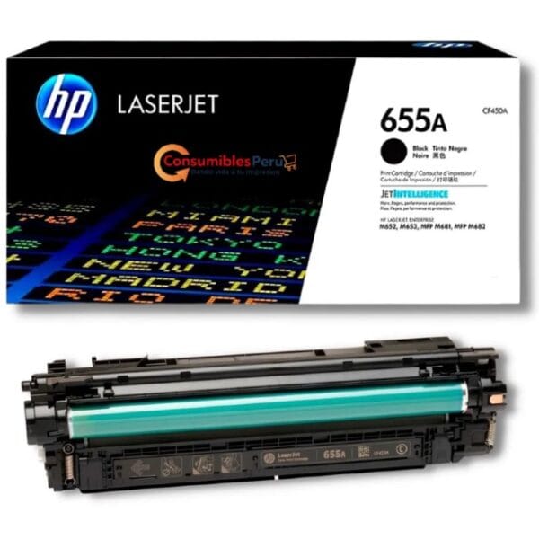 Toner HP 655A CF450A Negro para M652 M681 12.5K