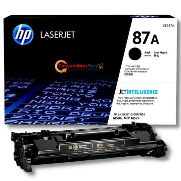 Cartucho de Toner Original HP 87A Negro CF287A Capacidad 9,000 Paginas