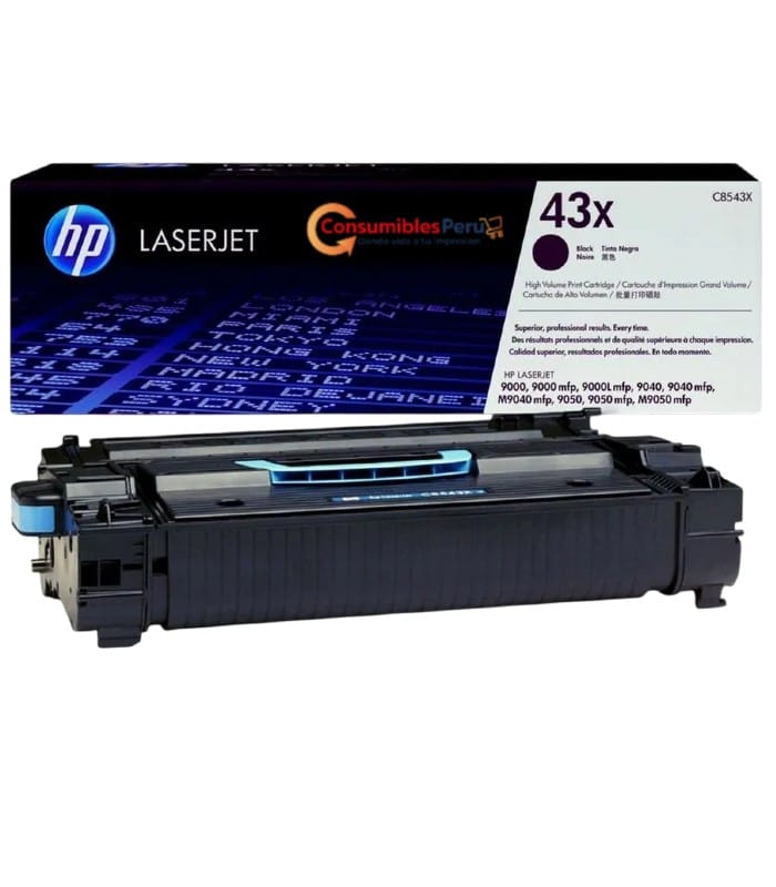 Cartucho de Toner original HP 43X C8543X  color Negro capacidad 30.000 Paginas
